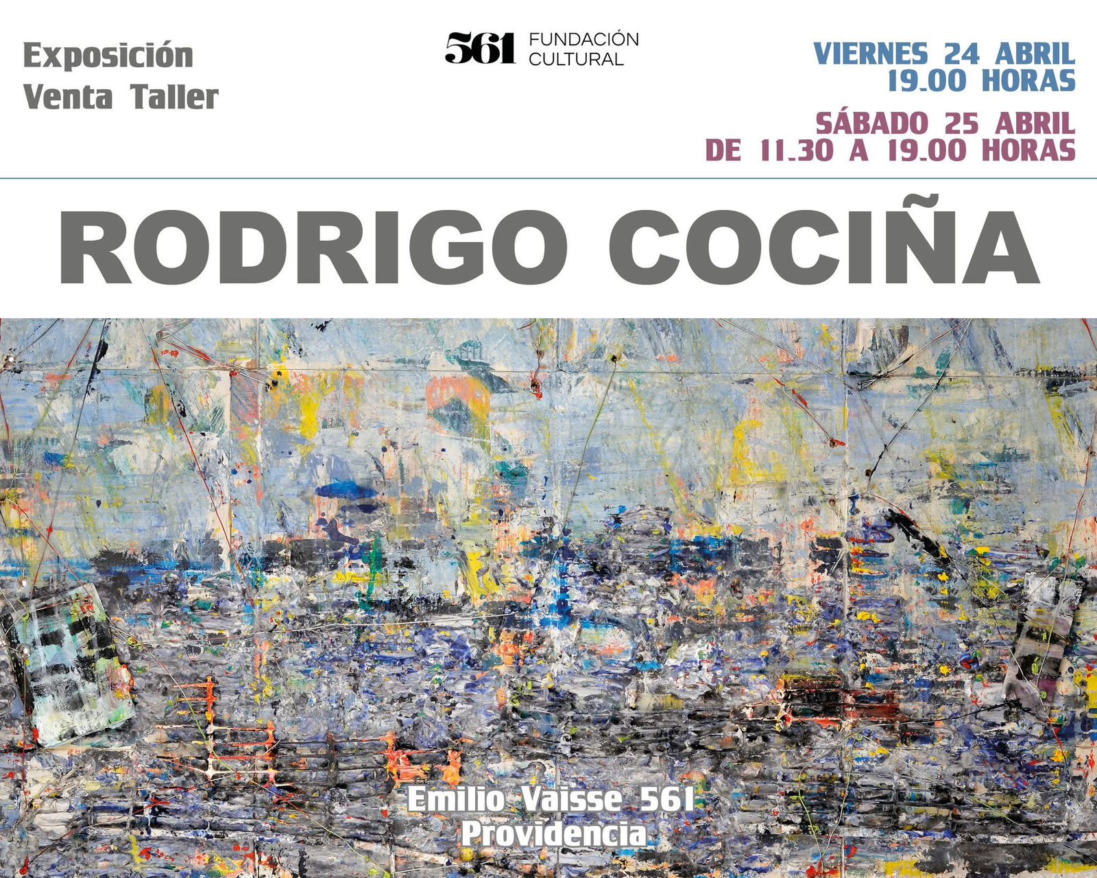 Fundación Cultural 561 presenta venta especial de obras de Rodrigo Cociña